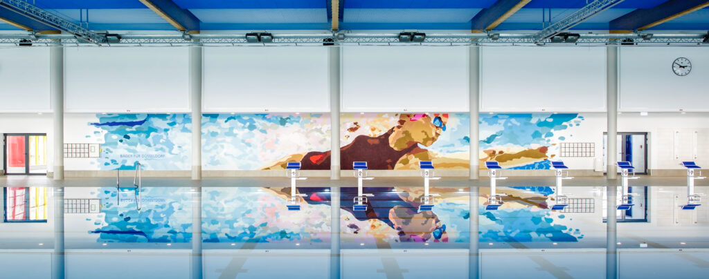 view of an Indoor swimming pool in Düsseldorf