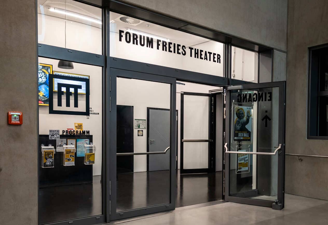 entrance to FFT Dusseldorf Juta — Innovative theater for kids and youth
